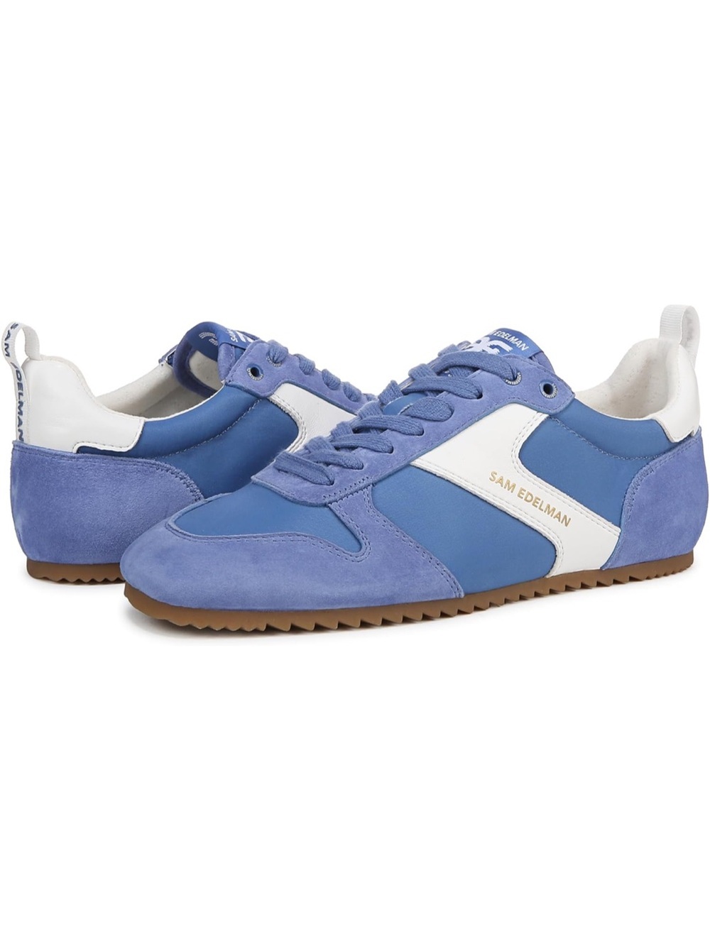 Sam Edelman Zaria Sneakers Women’s 9.5 Blue White Leather Lace Up Casual Shoes